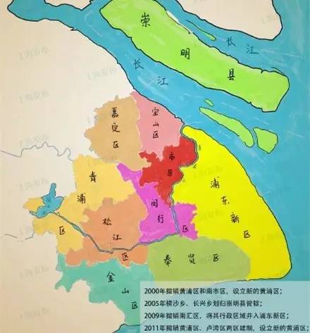 2016年   2016年7月22日,   上海宣布崇明县撤县设区,   自此以后