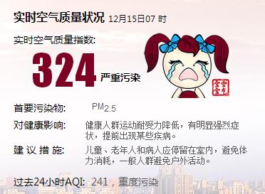 上海热线HOT新闻-- 上海今早空气质量严重污染