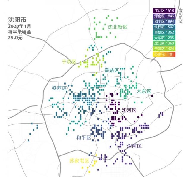 2020年最新全国房租地图出炉,18城210个城区租金都在