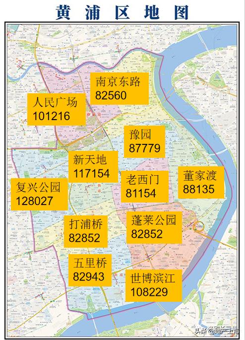 上海 环沪20区县250板块房价地图(2020年7月)