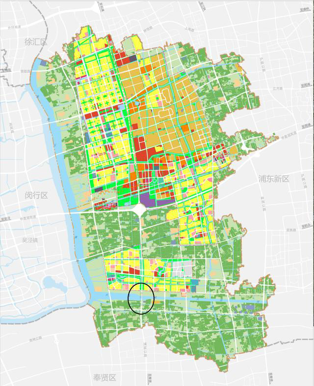 下面地图表示了上海市浦星公路大治河桥的位置——闵行区浦江镇偏