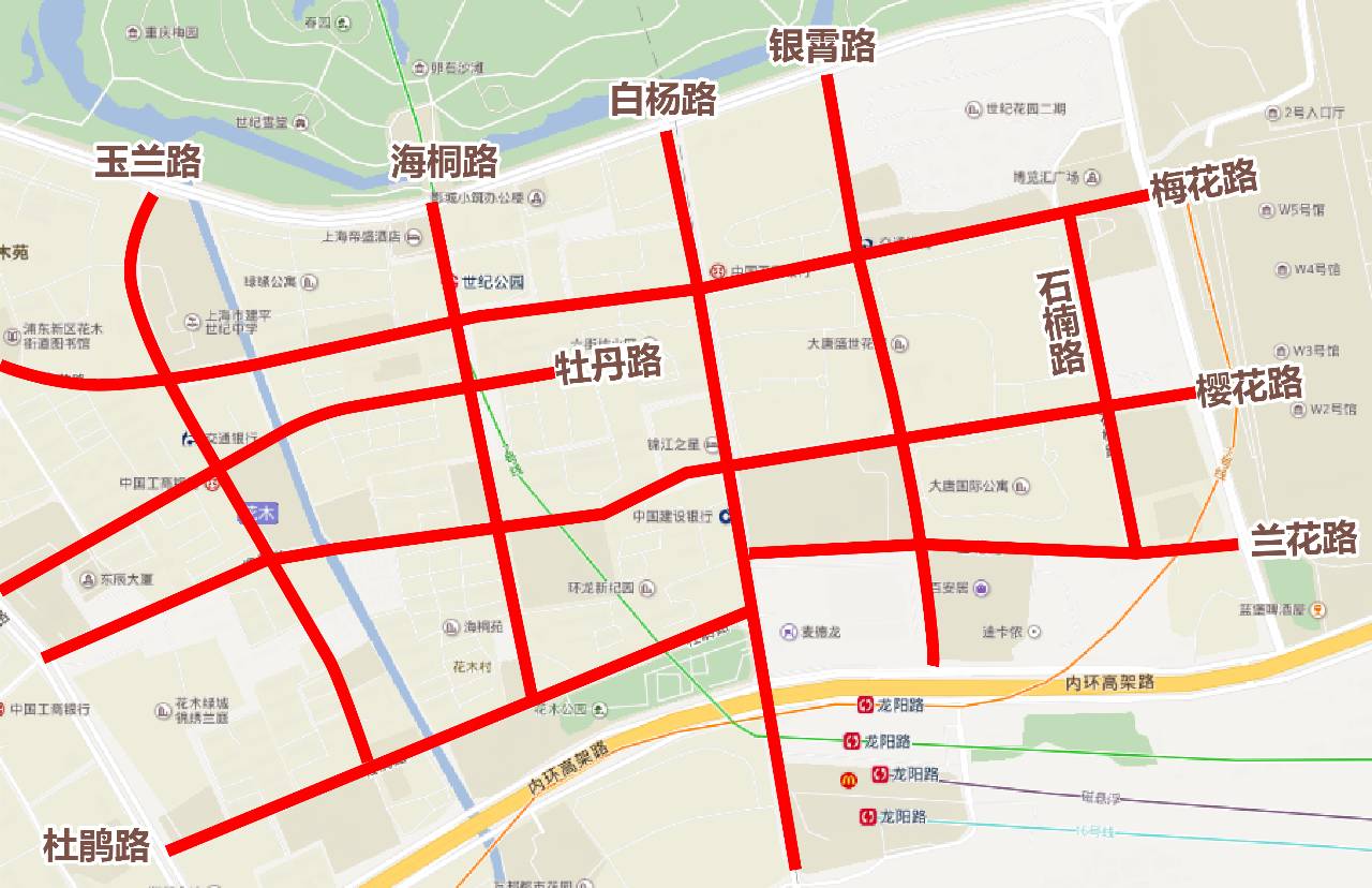 上海花木街道范围图片