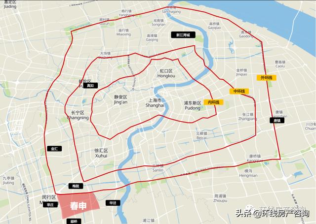 上海外环线地图高清图片