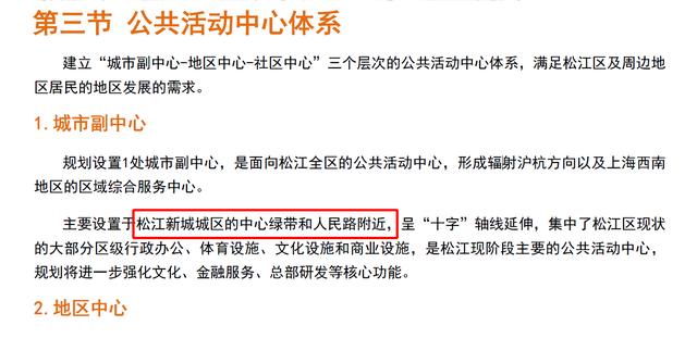上海市松江区的市级副中心建造时间早:商业办公少,发展潜力有限
