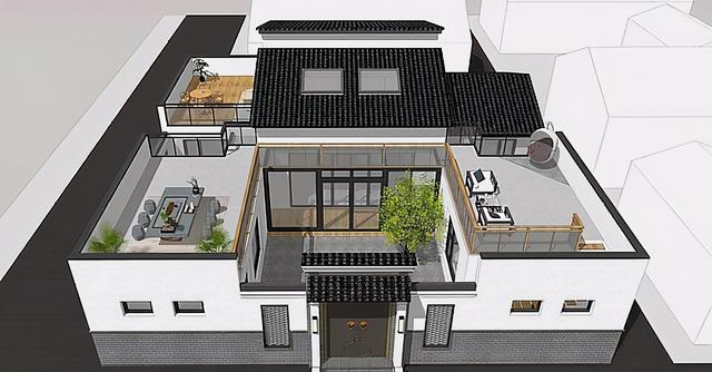 为了父母,他拆掉老宅,建造236㎡别墅,屋顶露台太美了