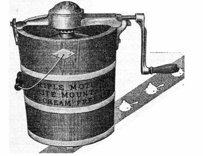 "南希·约翰逊"手摇冰淇淋机外形图