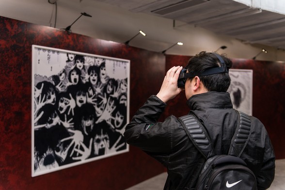 伊藤润二的美学ar体验展 让恐怖漫画动起来!