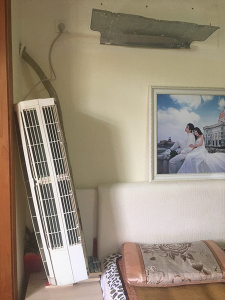 上海一女子睡梦中被掉落空调砸伤头部