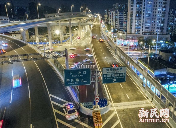 虹梅高架路通车 前方体验:中环至奉贤只需15分钟